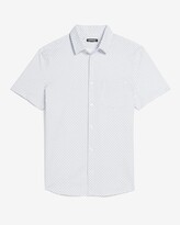 Thumbnail for your product : Express Diamond Print Short Sleeve Shirt