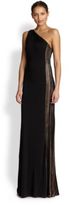 Thumbnail for your product : David Meister Jersey One-Shoulder Illusion Gown