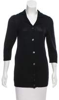 Thumbnail for your product : Zanone Notched Collar Silk Cardigan