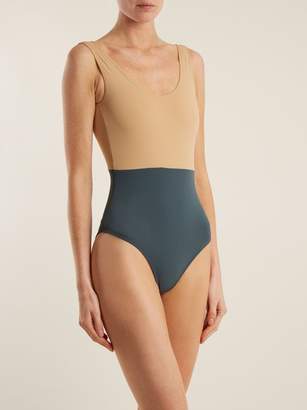 Albus Lumen - Costa Bi Colour Swimsuit - Womens - Multi