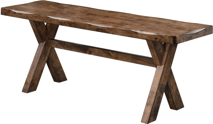 Coaster Fine Furniture Coaster Alston Farmhouse X-based Wood Dining Bench Knotty Nutmeg