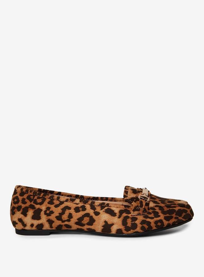 Dorothy Perkins Wide Fit Leopard Print Lair Loafers - ShopStyle Flats