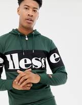 Thumbnail for your product : Ellesse Panel Logo Hoodie With 1/4 Zip In Green