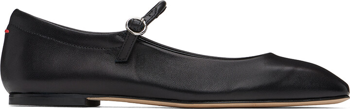 AEYDĒ Black Uma Ballerina Flats