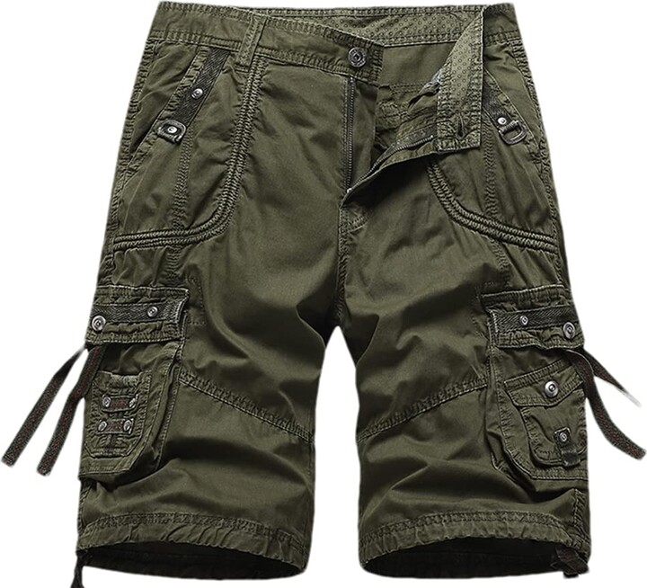Vogrtcc Men Cotton Cargo Shorts Casual Breeches Denim Cargo Short Men ShopStyle