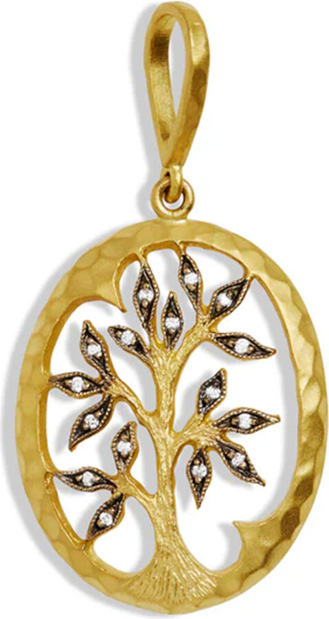 Cathy Waterman Blackened Tree of Life Pendant