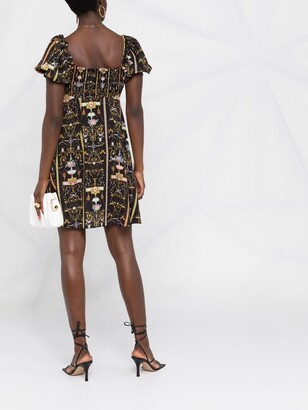 Versace Jeans Couture Baroque Pattern-Print Mini Dress