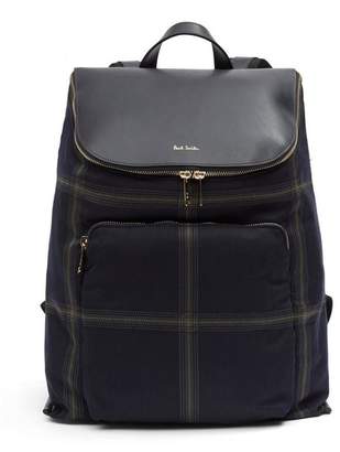 Paul Smith Wool-Blend Check Bucket Backpack