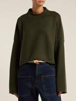 Thumbnail for your product : J.W.Anderson Wool And Cashmere Blend Cropped Sweater - Womens - Khaki