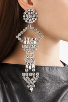 Thumbnail for your product : Saint Laurent Silver-plated Crystal Clip Earring - one size