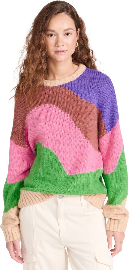 KITRI Darina Colourblock Oversized Knit Jumper