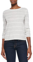 Thumbnail for your product : Joie Dorianna Cashmere Striped Rib-Trim Sweater
