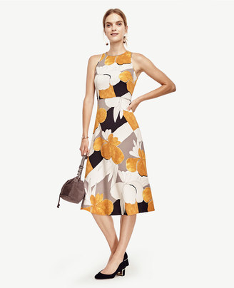 Ann Taylor Mixed Floral Fit and Flare Dress