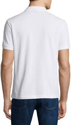 Burberry Short-Sleeve Oxford Polo Shirt, White