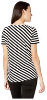 Thumbnail for your product : Vince Camuto Short Sleeve Amour City Stripe Scoop Neck Tee (Rich Black) Women's T Shirt