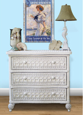 Spice Islands Wicker Solid Wood Accent Chest