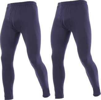 YUSHOW Mens 2 Pack Thermal Underwear Bottoms Long Johns for Men