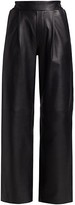 Thumbnail for your product : REMAIN Birger Christensen Duchesse Straight-Leg Leather Pants