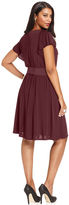 Thumbnail for your product : Amy Byer Plus Size Short-Sleeve Belted A-Line Dress