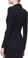 Thumbnail for your product : Donna Karan Long-Sleeve Crushed Cardigan Jacket, Black