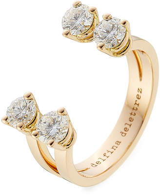 Delfina Delettrez 18kt Pink Gold Ring with Diamonds