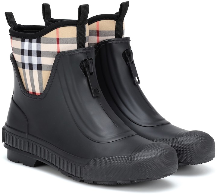 flinton check waterproof rain boot