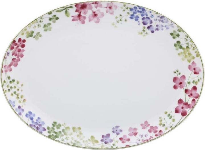 Noritake Bloomington Road Colorful 14 in. (Multi) Porcelain Oval Platter