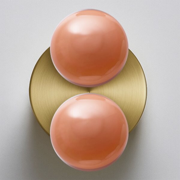 SkLO Dot 2X Wall / Flushmount Light in Brass Size: 2 light