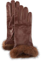 Thumbnail for your product : Guanti Giglio Fiorentino Leather Gloves w/ Mink Fur Cuffs