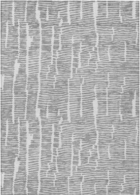 HomeRoots 10' X 14' Ivory Abstract Washable Indoor Outdoor Area Rug