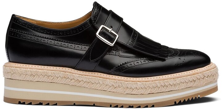 prada platform oxfords womens