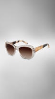 Thumbnail for your product : Burberry Trench Collection Round Frame Sunglasses