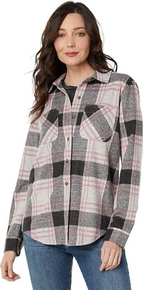 Lucky Brand Knit Shirt Jacket (Black Plaid) Women's Clothing - ShopStyle