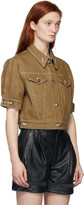Thumbnail for your product : Chloé Brown Denim Short Sleeve Jacket