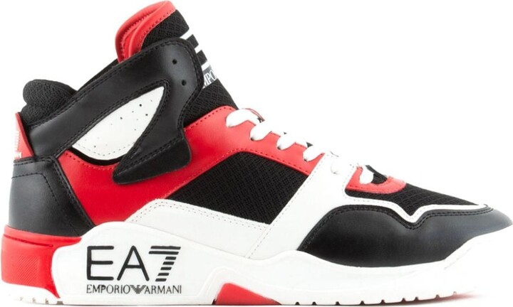 EA7 Emporio Armani Logo-Print Hi-Top Sneakers - ShopStyle High Top Trainers