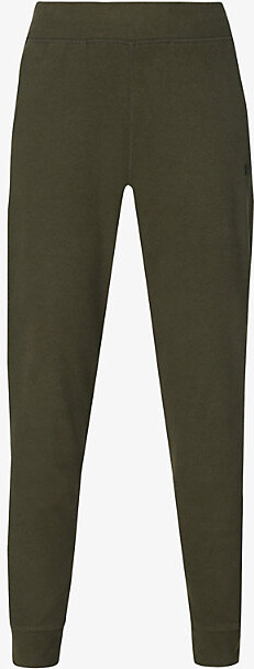Sweaty Betty Womens Nori Green Luxe Fleece Stretch-Cotton Jogging Bottoms S