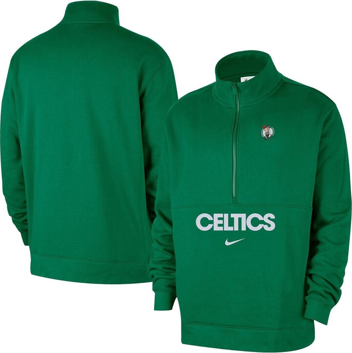 Nike Men's Kelly Green Boston Celtics Courtside Club Half-Zip Pullover Hoodie