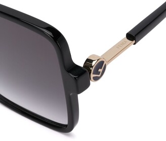 Fendi Oversized Square Frame Tinted Sunglasses