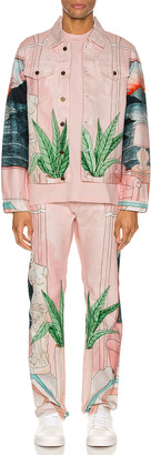 Casablanca Chambre 602 Denim Jacket in Pink | FWRD