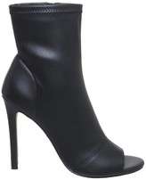 Thumbnail for your product : Office Aware Dressy Peep Toe Boots Black Stretch