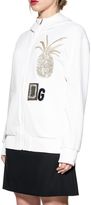 Thumbnail for your product : Dolce & Gabbana White Jewel Embroidery Hooded Sweatshirt