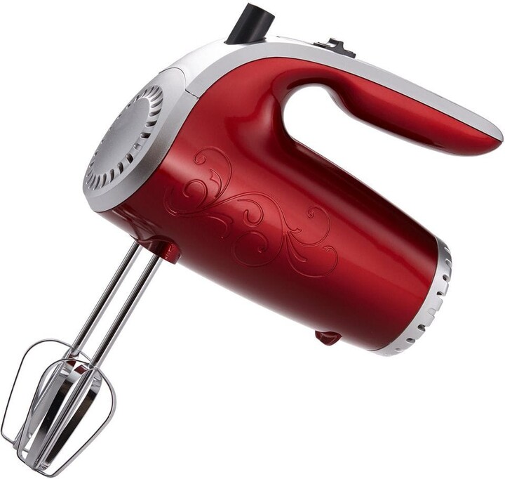 Brentwood 5 Speed Hand Mixer in Red