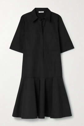 Lafayette148 - Bailey Tiered Cotton-poplin Shirt Dress - Black