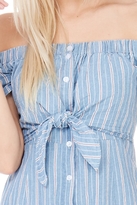 Thumbnail for your product : Everly Denim Off The Shoulder Dress