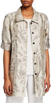 Thumbnail for your product : Caroline Rose Natural Attraction Jacquard Button-Front Long Shirt