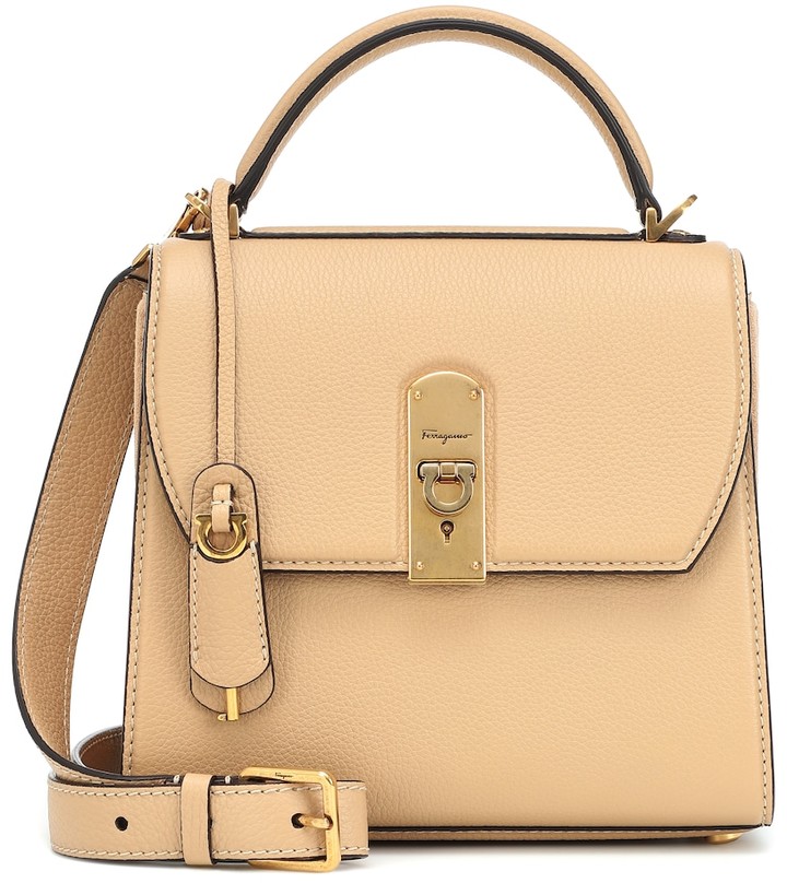 Salvatore Ferragamo Boxyz Medium leather tote ShopStyle Shoulder Bags