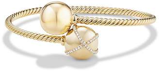David Yurman Solari Bypass Bracelet with Diamonds in 18K Gold