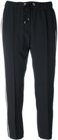 Brunello Cucinelli - cropped side stripe trousers - women - Soie/Polyester/Acétate/Cupro - 42