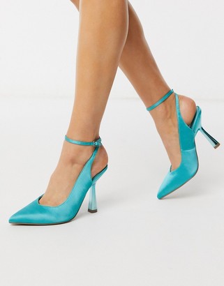 blue designer heels