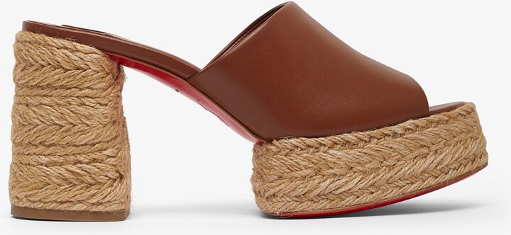 Calakala 85 brown leather espadrilles